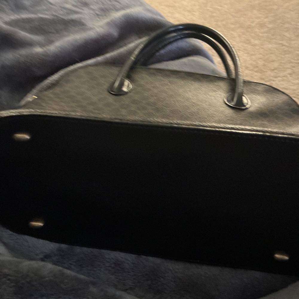 CELINE Macadam 2‑Way Handbag – Vintage PVC & Leather – Authentic - Picture 10 of 12